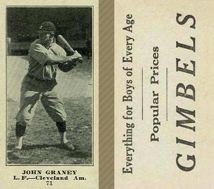 1916 Gimbels John Graney #71 Baseball Card