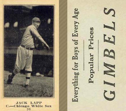 1916 Gimbels (M101-5) Jack Lapp #96 Baseball Card