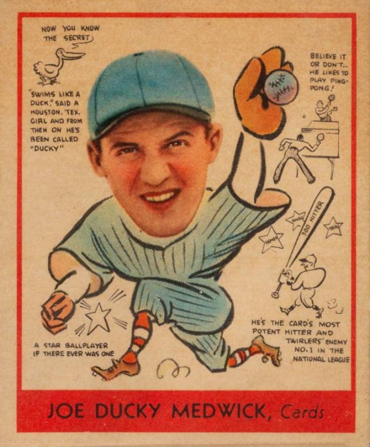 1938 Goudey Heads-Up Joe Ducky Medwick #286 Baseball Card