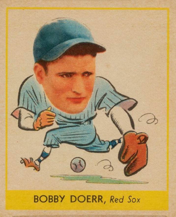 1938 Goudey Heads-Up BOBBY DOERR, Red Sox #258 Baseball Card