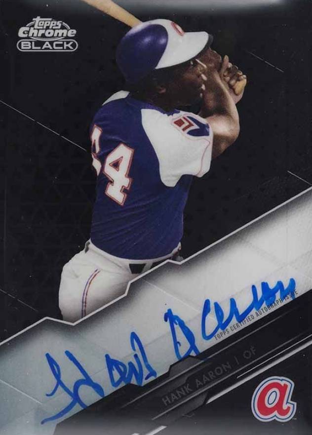 2020 Topps Chrome Black Autographs Hank Aaron #HA Baseball Card