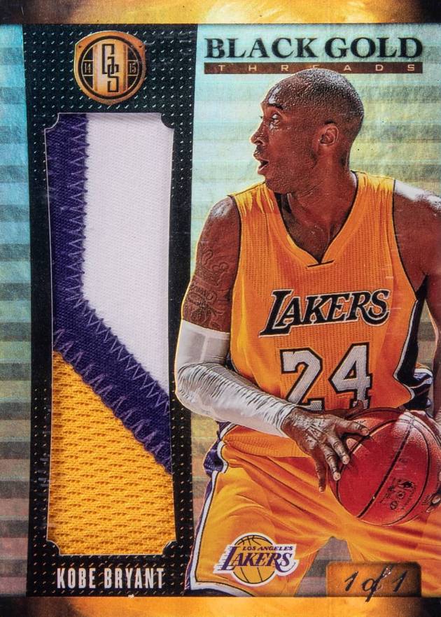 2014 Panini Gold Standard Black Gold Threads Kobe Bryant #8 Basketball Card