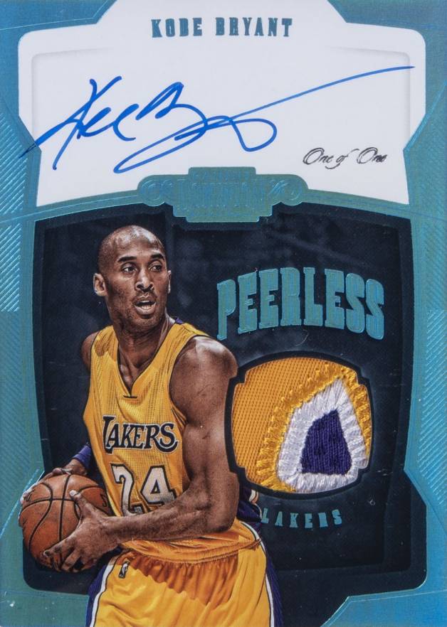 2018 Panini Dominion Peerless Jersey Autograph Kobe Bryant #KBR Basketball Card