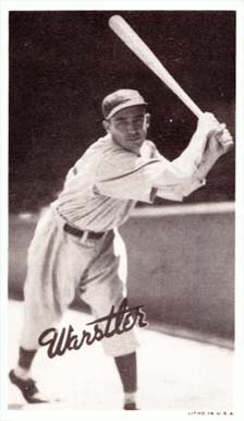1936 Goudey Premiums-Type 1 (Wide Pen) "Rabbit" Warstler # Baseball Card