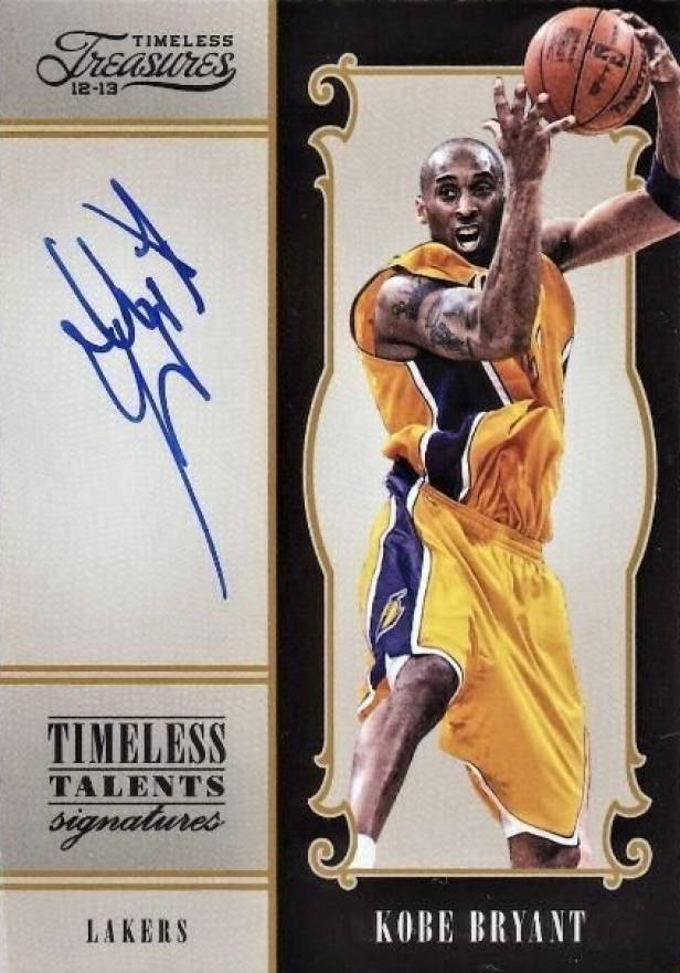 2012 Panini Timeless Treasures Timeless Talents Signatures Kobe Bryant #5 Basketball Card