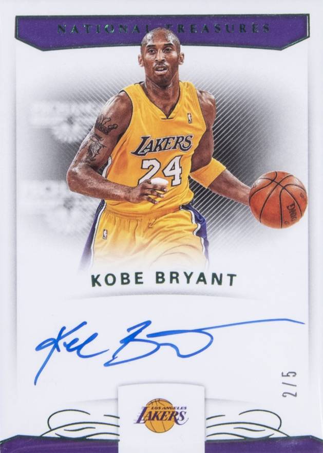 2017 Panini National Treasures Signatures Kobe Bryant #S-KBR Basketball Card