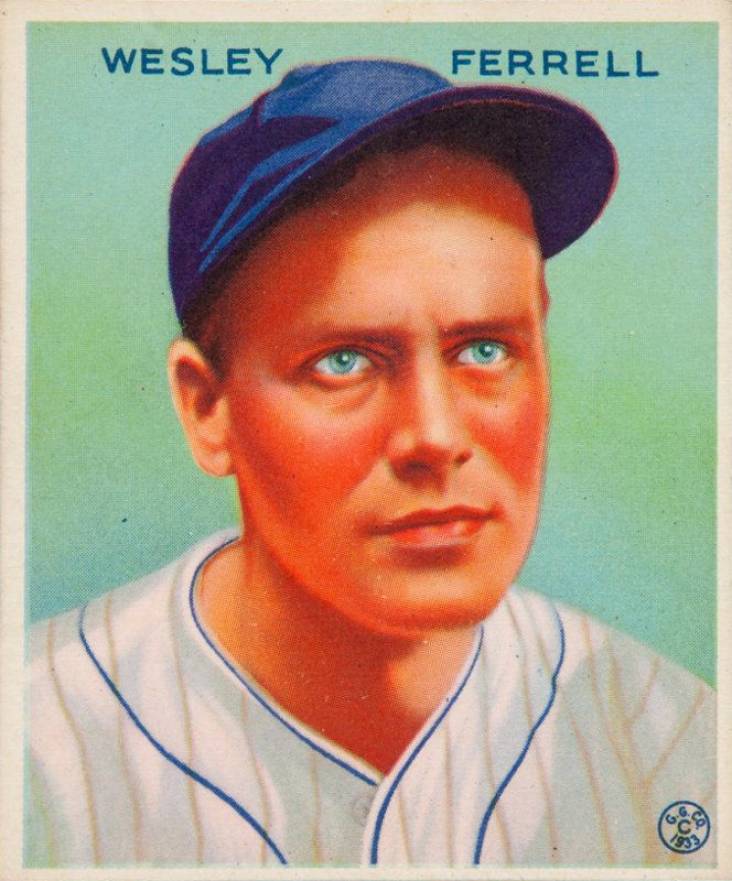 1933 Goudey Wesley Ferrell #218 Baseball Card