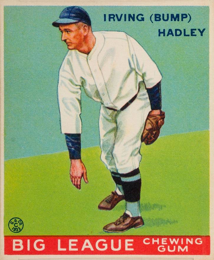 1933 Goudey Irving (Bump) Hadley #140 Baseball Card