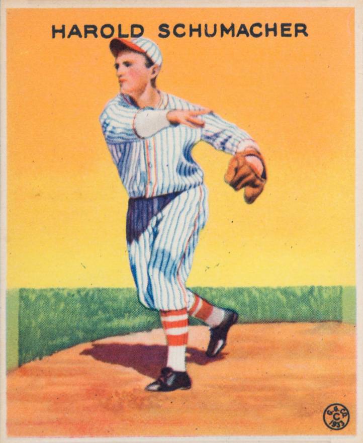 1933 Goudey Harold Schumacher #129 Baseball Card