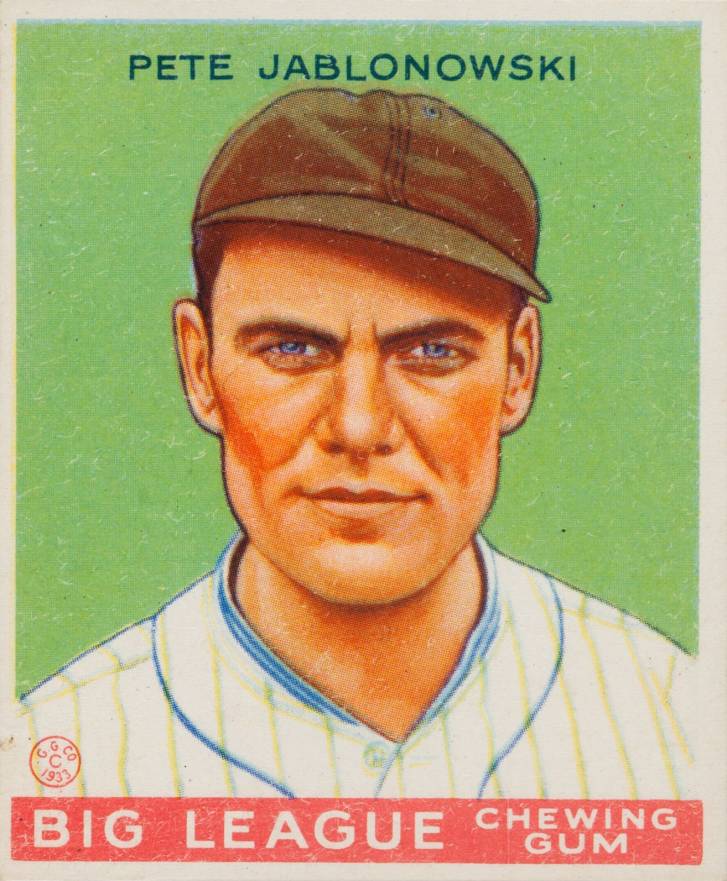 1933 Goudey Pete Jablonowski #83 Baseball Card