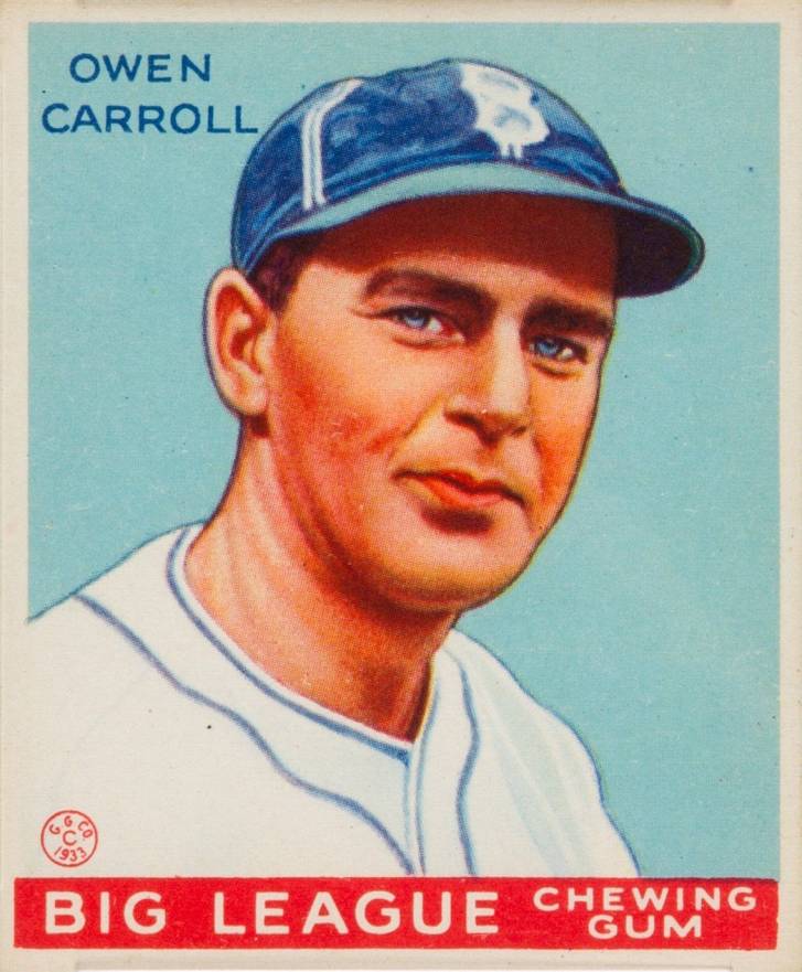 1933 Goudey Owen Carroll #72 Baseball Card