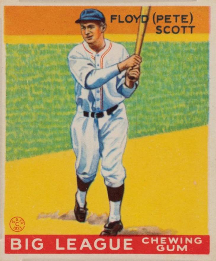 1933 Goudey Foyd (Pete) Scott #70 Baseball Card