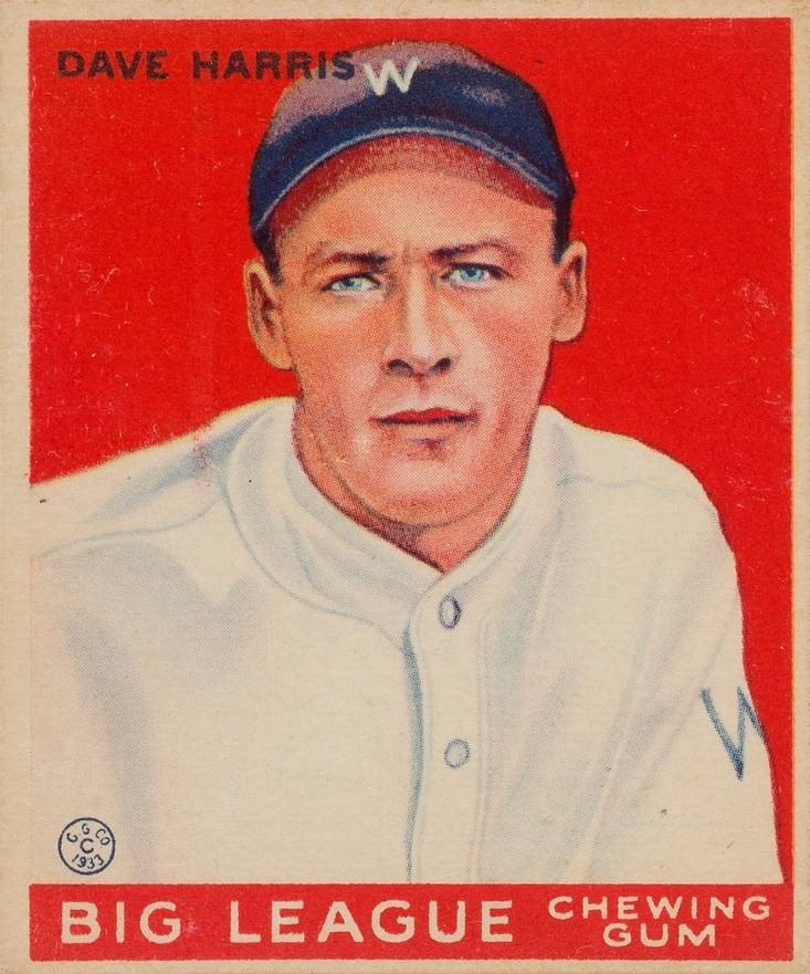 1933 Goudey Dave Harris #9 Baseball Card