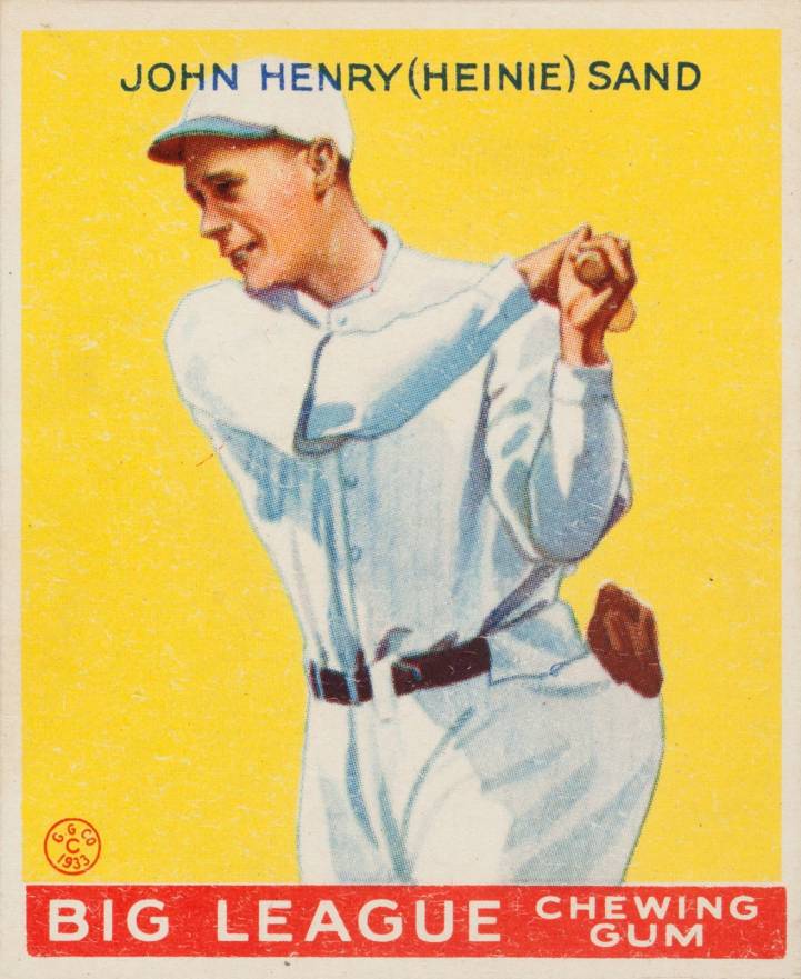 1933 Goudey John Henry (Heinie) Sand #85 Baseball Card