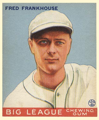 1933 Goudey Fred Frankhouse #131 Baseball Card