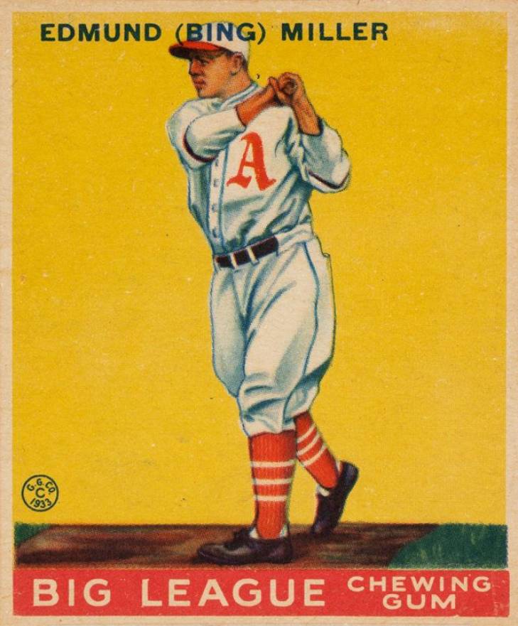 1933 Goudey Edmund (Bing) Miller #59 Baseball Card