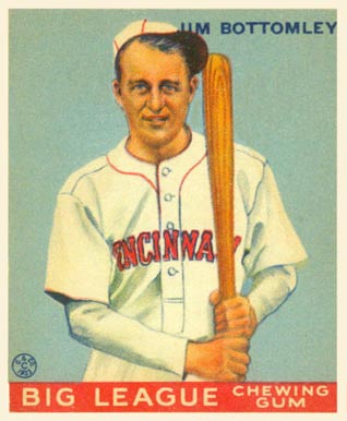 1933 Goudey Jim Bottomley #44 Baseball Card