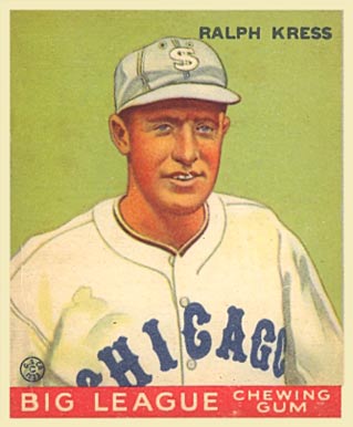 1933 Goudey Ralph Kress #33 Baseball Card
