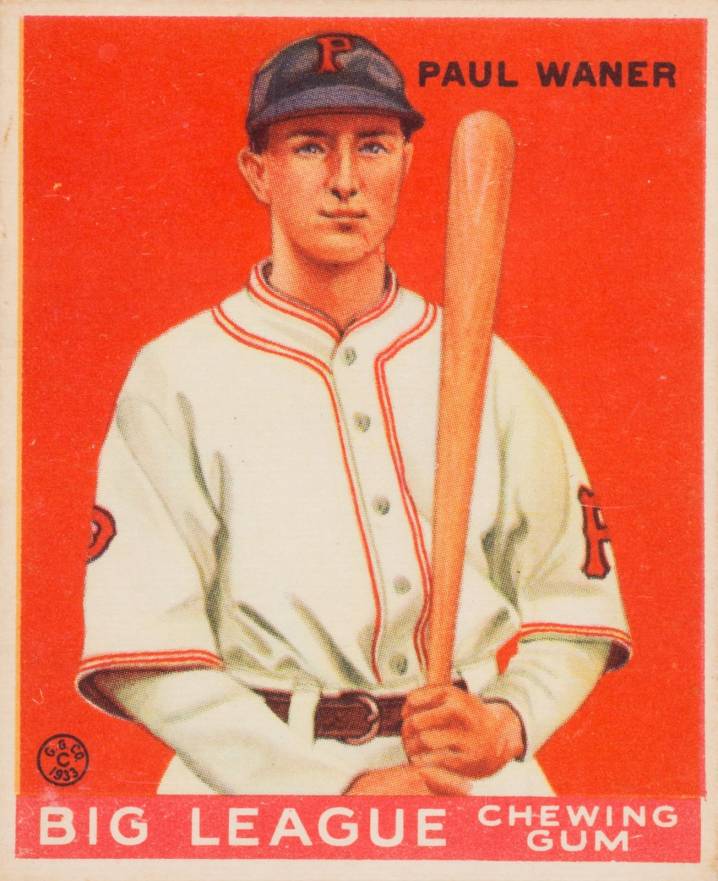 1933 Goudey Paul Waner #25 Baseball Card