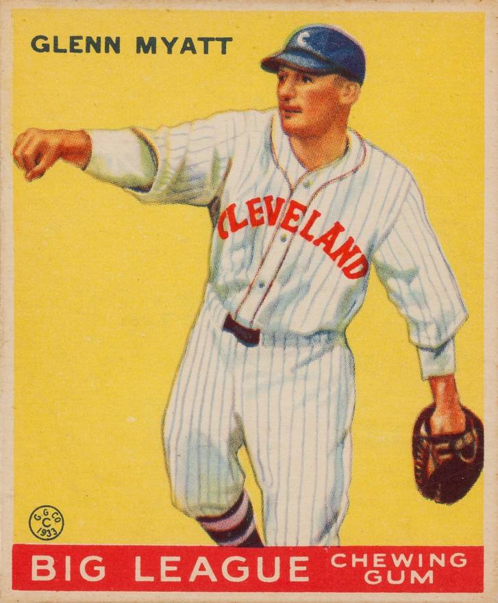1933 Goudey Glenn Myatt #10 Baseball Card