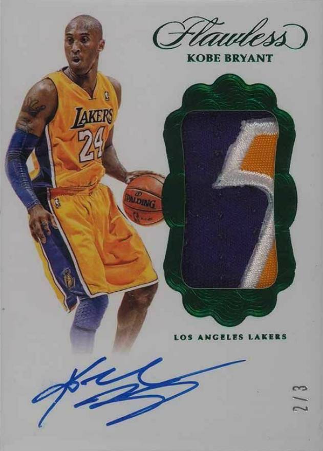 2016 Panini Flawless Vertical Patch Autograph Kobe Bryant #V-KB Basketball Card