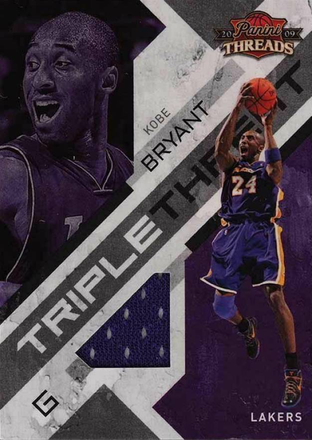 2009 Panini Threads Triple Threat Kobe Bryant #4 Basketball Card