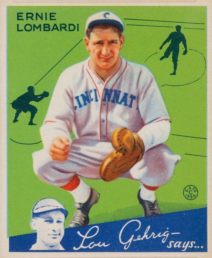 1934 Goudey Ernie Lombardi #35 Baseball Card