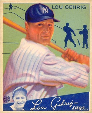 1934 Goudey Lou Gehrig #61 Baseball Card