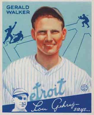 1934 Goudey Gerald Walker #26 Baseball Card