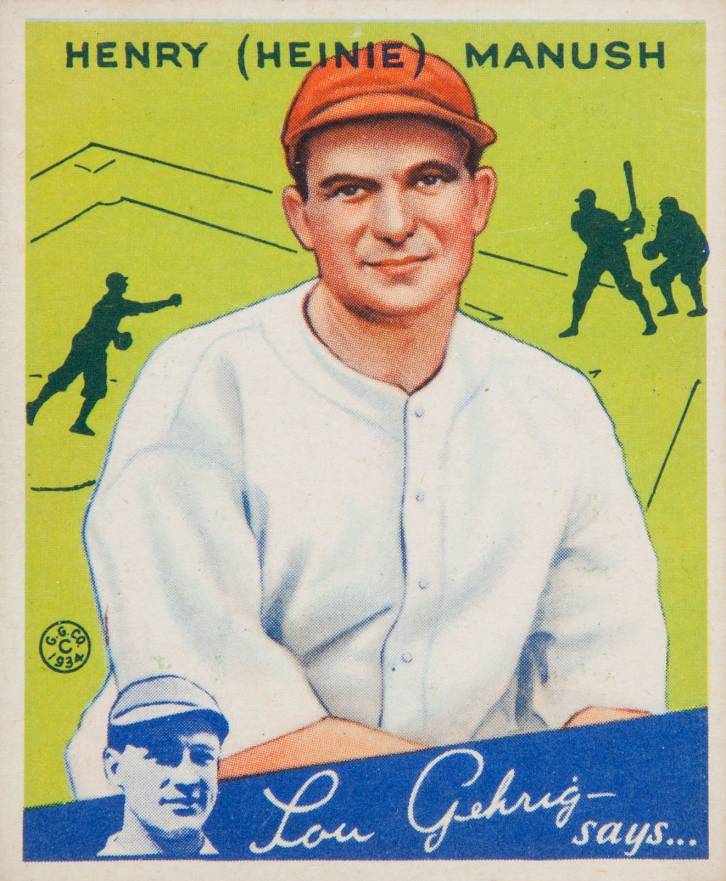 1934 Goudey Henry (Heinie) Manush #18 Baseball Card