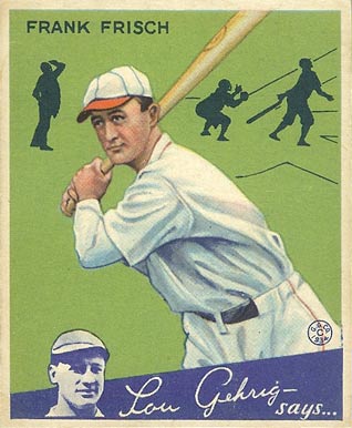 1934 Goudey Frank Frisch #13 Baseball Card