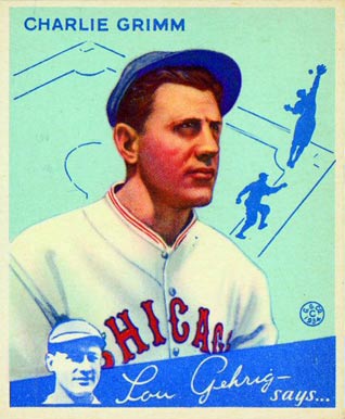 1934 Goudey Charlie Grimm #3 Baseball Card