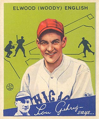 1934 Goudey Elwood (Woody) English #4 Baseball Card