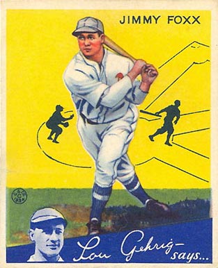 1934 Goudey Jimmy Foxx #1 Baseball Card
