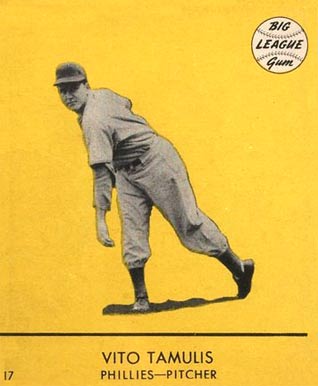 1941 Goudey Vito Tamulis #17y Baseball Card