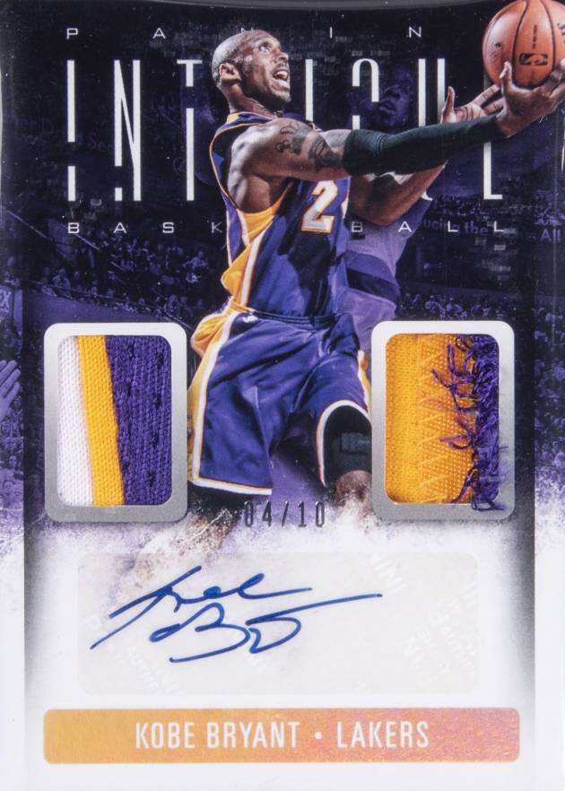 2013 Panini Intrigue Dual Jersey Autograph Kobe Bryant #37 Basketball Card