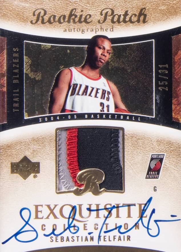 2004 Upper Deck Exquisite Collection  Sebastian Telfair #64 Basketball Card