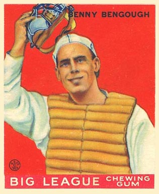 1933 Goudey World Wide Gum Benny Bengough #1 Baseball Card