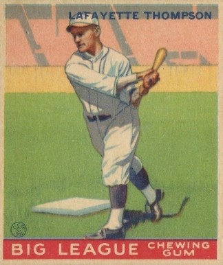 1933 Goudey World Wide Gum Lafayette Thompson #13 Baseball Card
