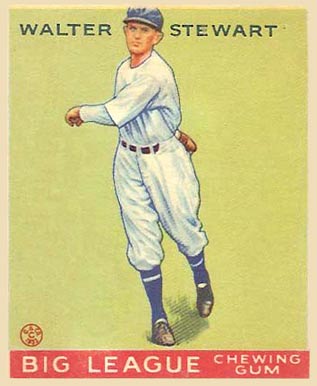 1933 Goudey World Wide Gum Walter Stewart #75 Baseball Card
