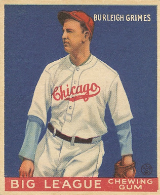 1933 Goudey World Wide Gum Burleigh Grimes #64 Baseball Card