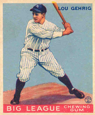 1933 Goudey World Wide Gum Lou Gehrig #55 Baseball Card