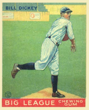 1933 Goudey World Wide Gum Bill Dickey #19 Baseball Card