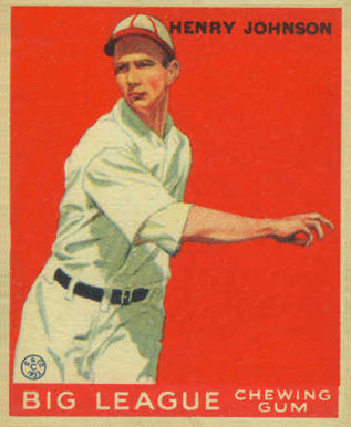 1933 Goudey World Wide Gum Henry Johnson #14 Baseball Card