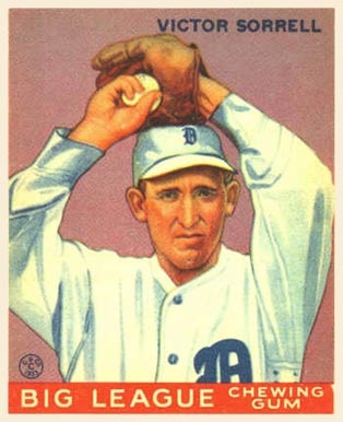 1933 Goudey World Wide Gum Victor Sorrell #15 Baseball Card