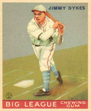 1933 Goudey World Wide Gum Jimmy Dykes #6 Baseball Card