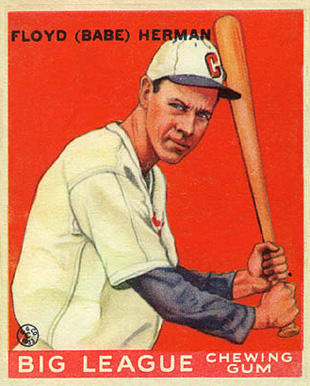 1933 Goudey World Wide Gum Floyd Herman #5 Baseball Card