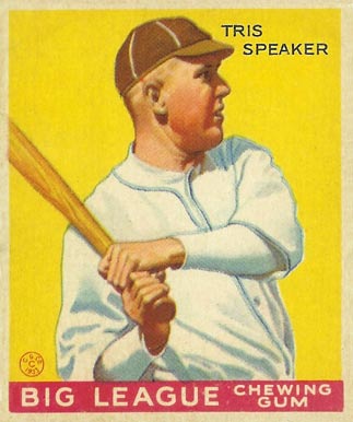 1934 Goudey World Wide Gum  Tris Speaker #29 Baseball Card