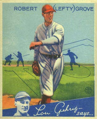 1934 Goudey World Wide Gum  Robert Grove #54 Baseball Card