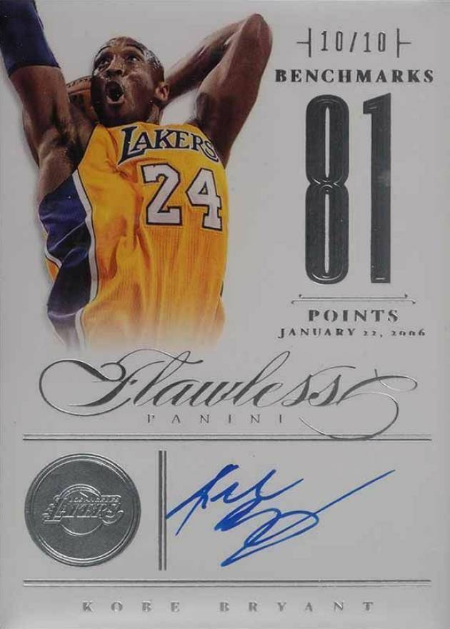2012 Panini Flawless Benchmarks Autograph Kobe Bryant #12 Basketball Card